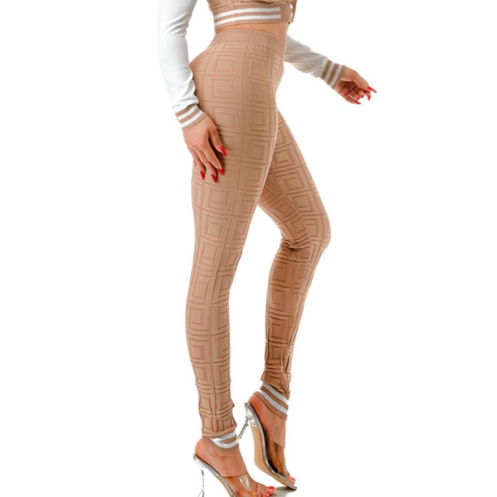 2 Piece Varsity Set Women Matching Lounge Set Crop Top  Sporty Trendy Outfit - Picture 7 of 9